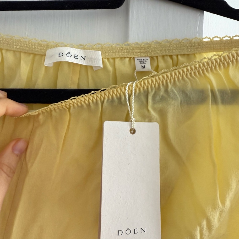 Doen Yellow Chemise with Soft Elastic Waistband